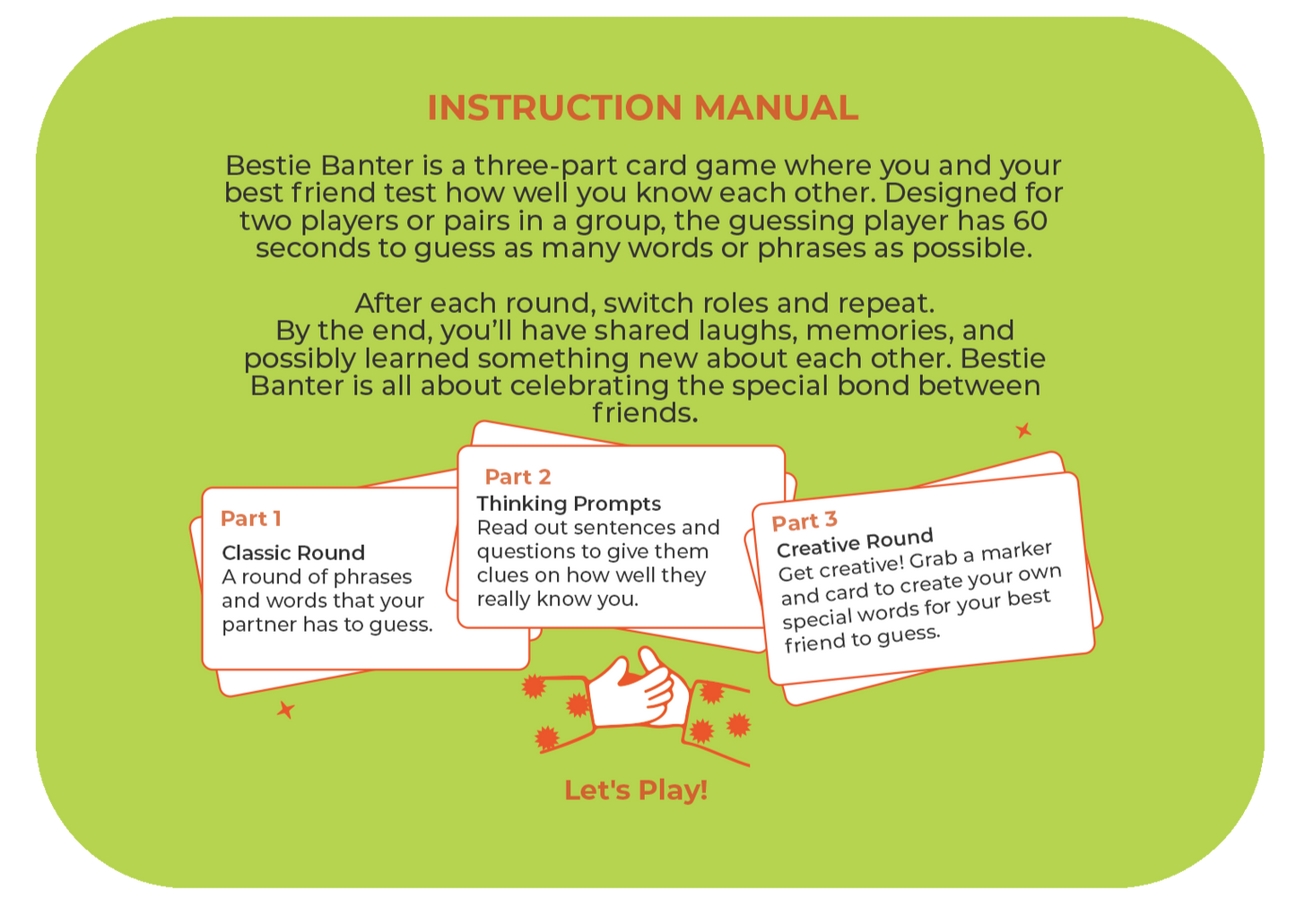 Best Friend Dictionary Card Game